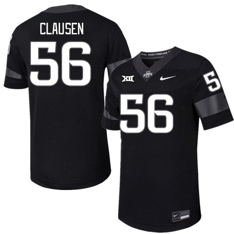 Men #56 Drew Clausen Iowa State Cyclones College Football Jerseys Stitched-Black